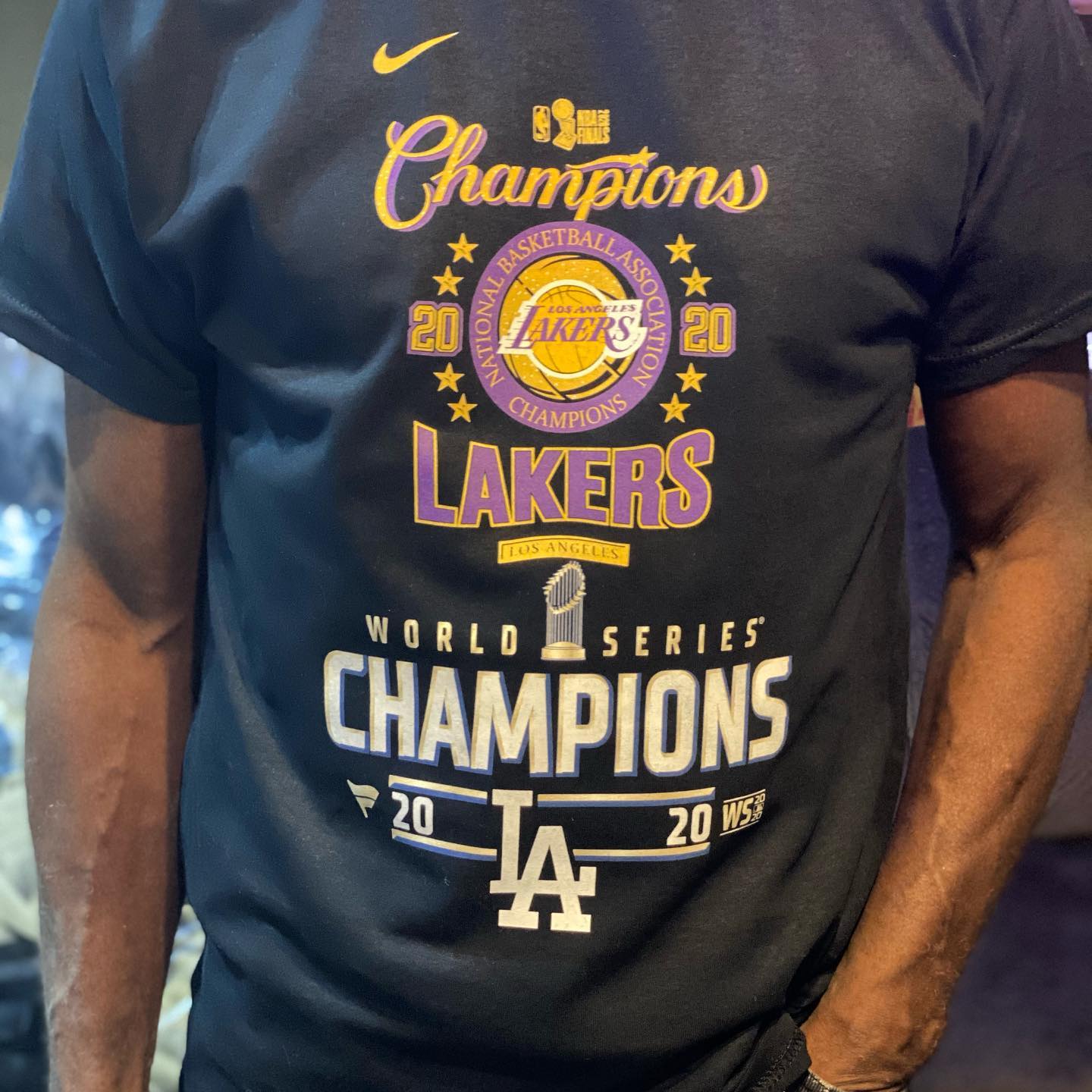A Lakers championship T-shirt